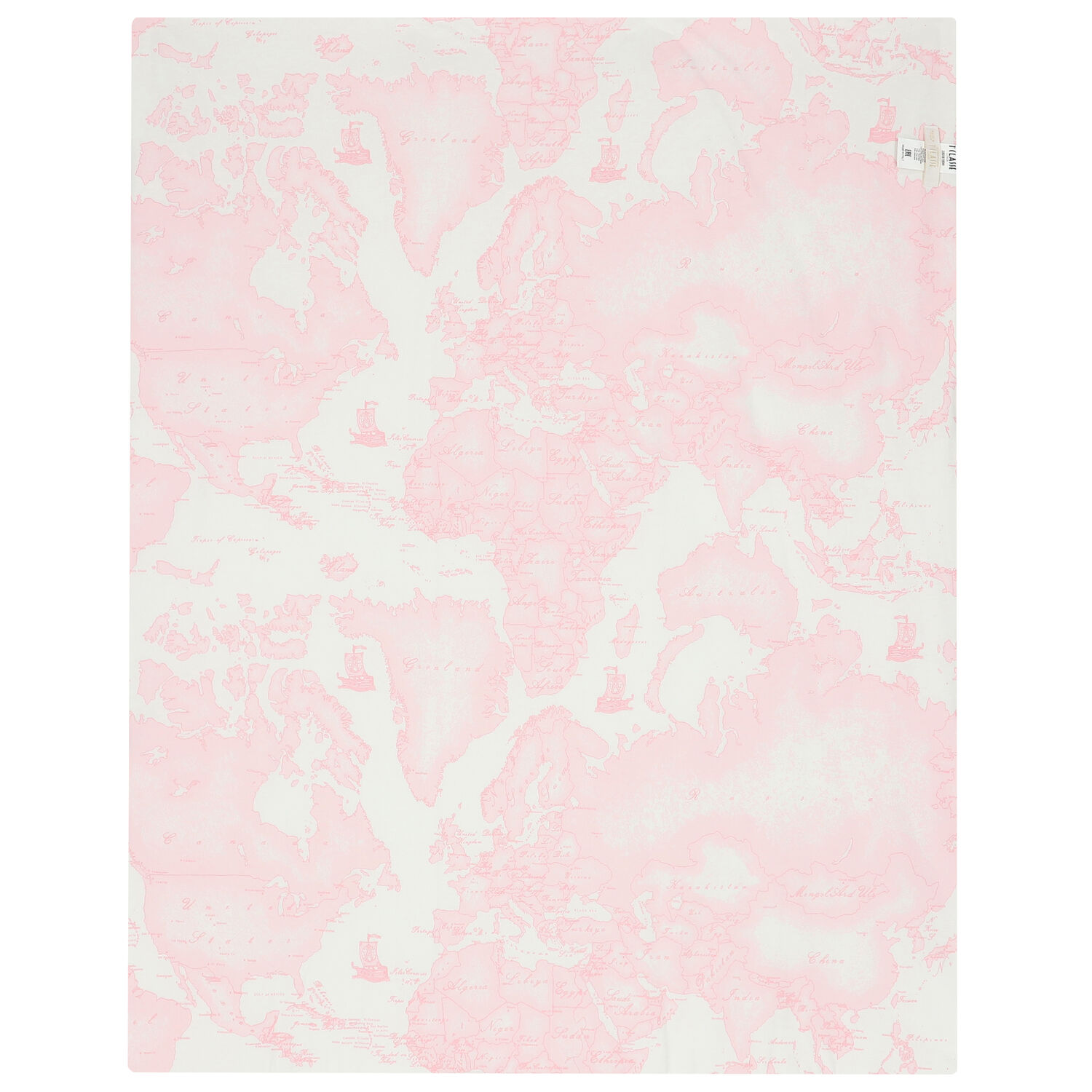 Pink & Ivory Geo Map Logo Baby Blanket, 4, hi-res image number null