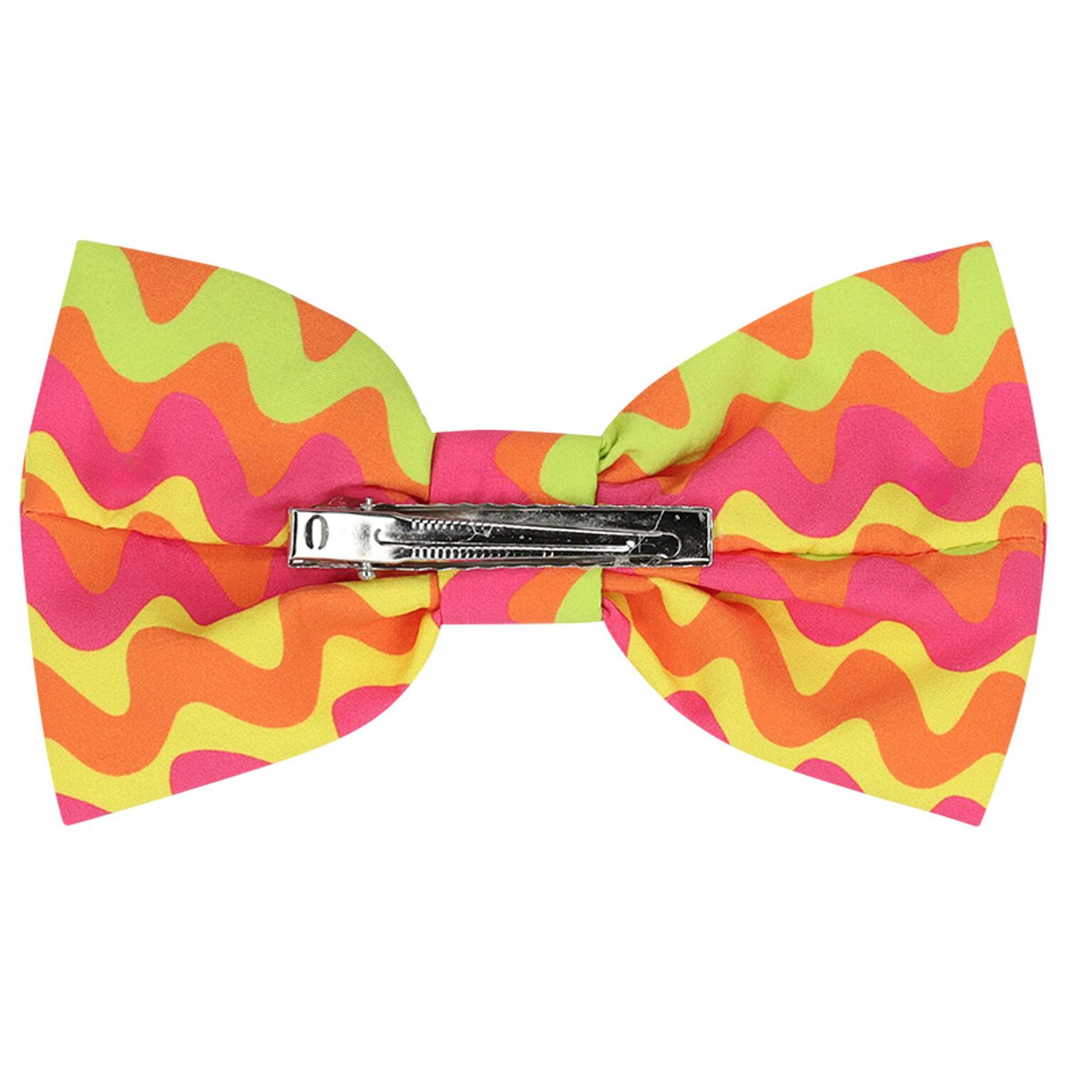 Girls Pink, Orange & Yellow Striped Hair Clip, 1, hi-res