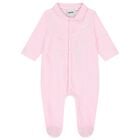 Baby Girls Pink Logo Babygrow, 1, hi-res