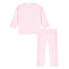 Younger Girls Pink Logo Tracksuit, 1, hi-res