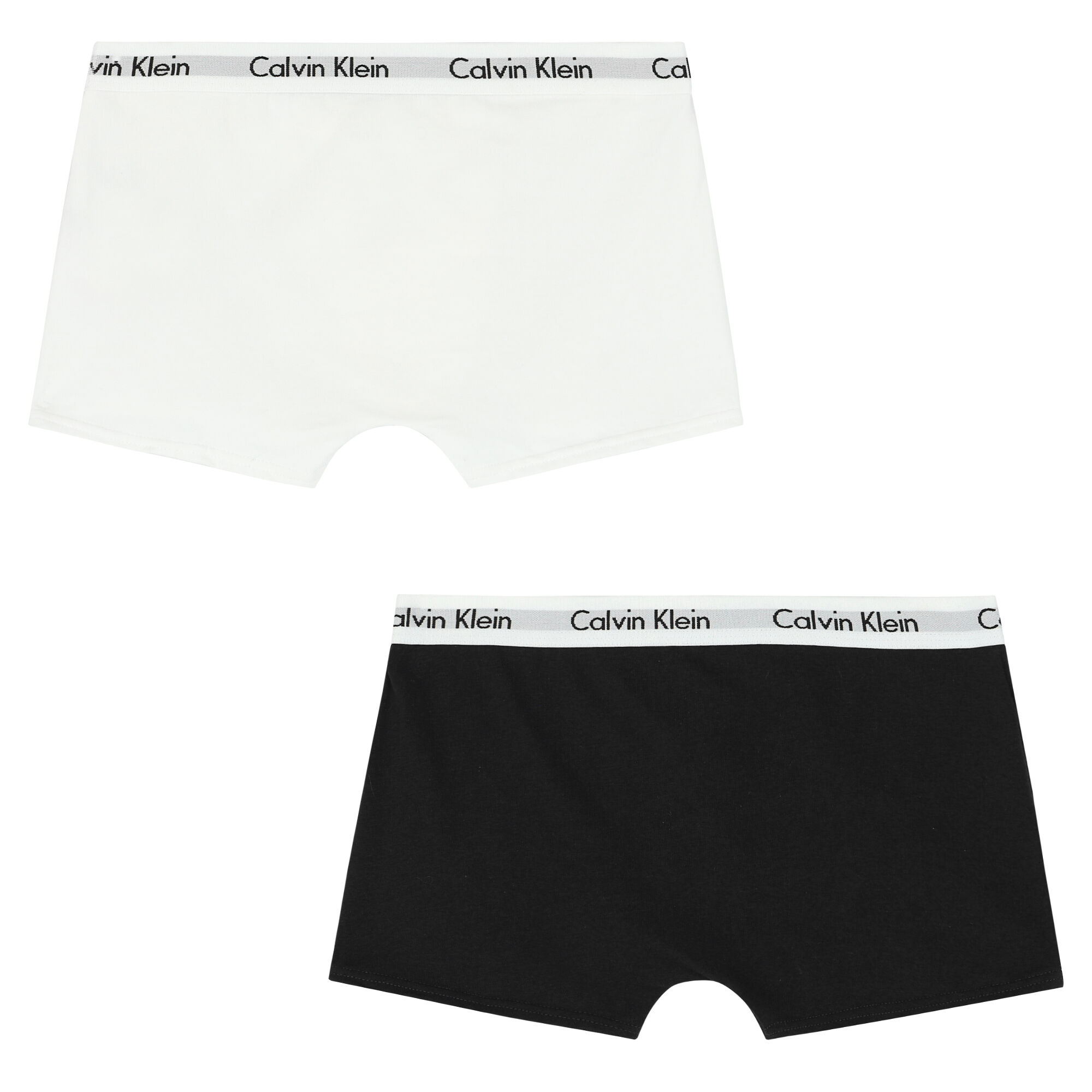 Calvin Klein Boys White Black Logo Boxer Shorts 2 Pack Junior Couture UK