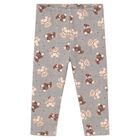 Younger Girls Grey Teddy Bear Leggings, 1, hi-res