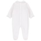 Baby Girls White & Pink Dots Babygrow, 2, hi-res