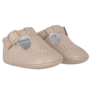 Baby Boys Beige Pre Walker Shoes