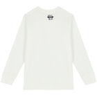 Boys Ivory Logo Long Sleeve Top, 1, hi-res