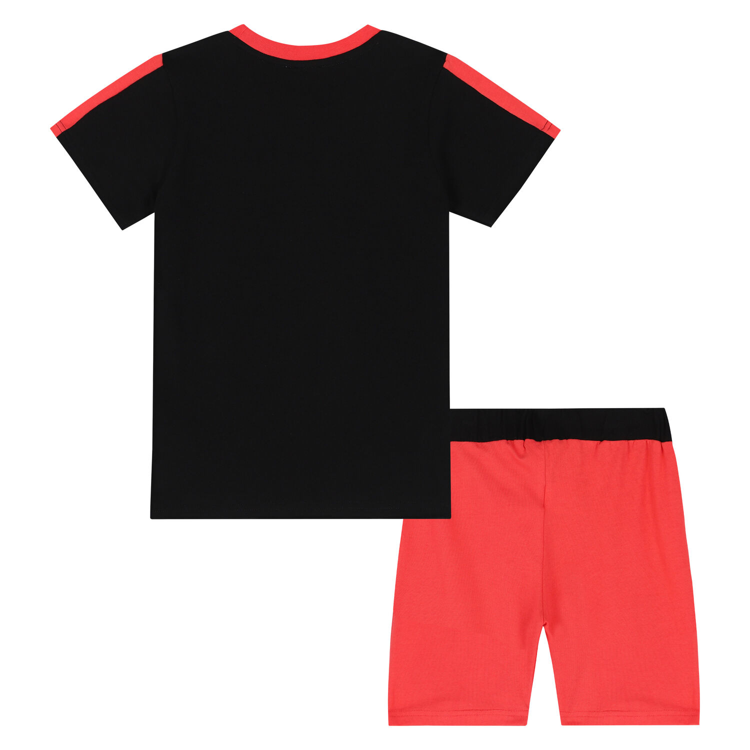 Boys Black & Red Basketball Shorts Set, 1, hi-res