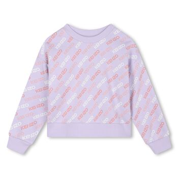Girls Purple Logo Sweatshirt