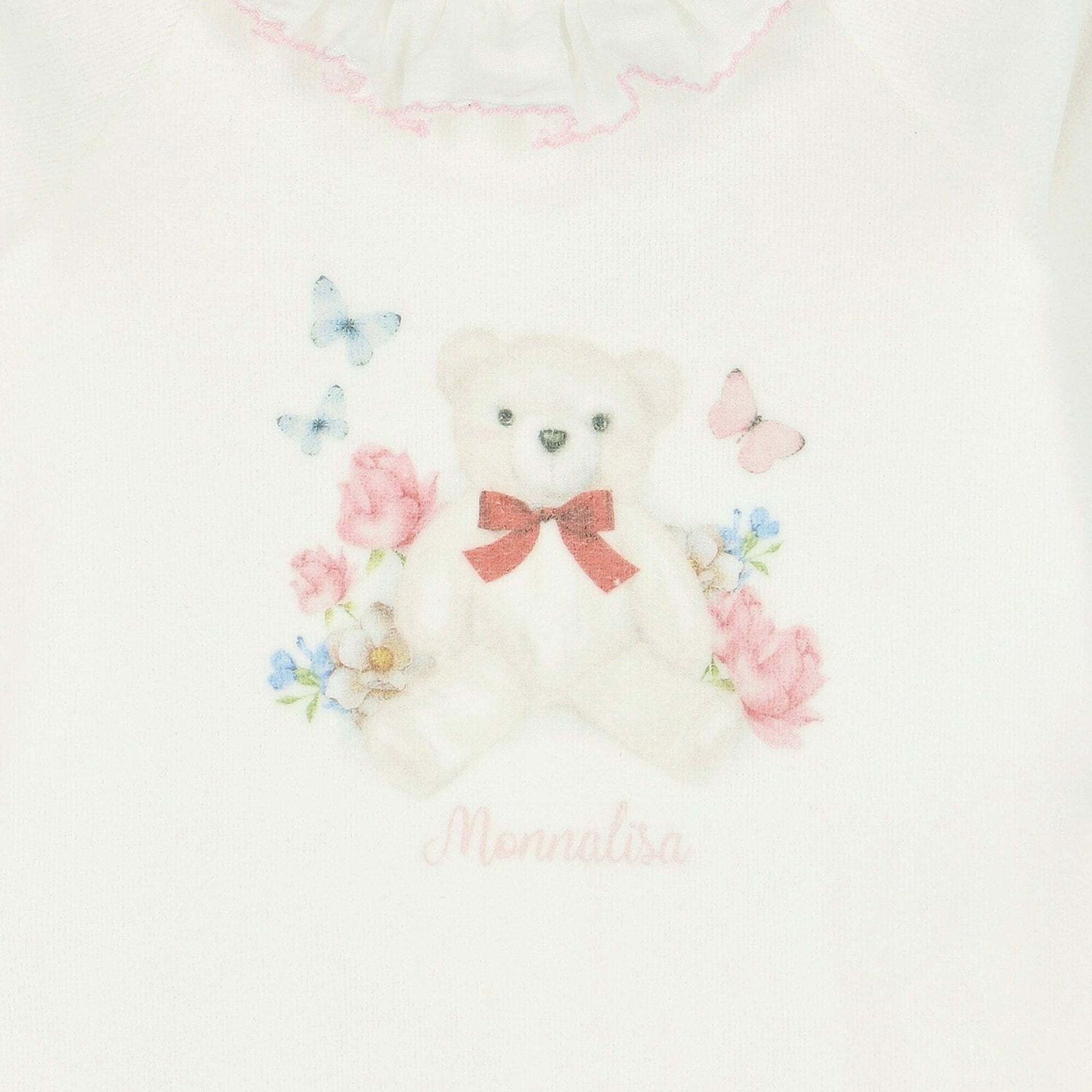 Baby Girls Ivory Bear Babygrow, 1, hi-res
