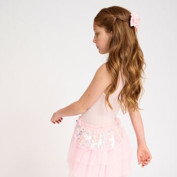 Girls Pink Tulle & Sequin Dress