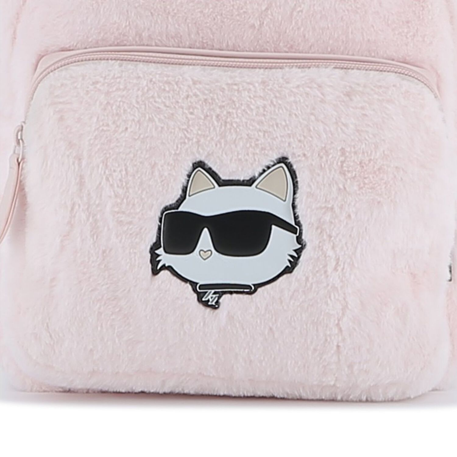 Girls Pink Faux Fur Choupette Backpack, 1, hi-res