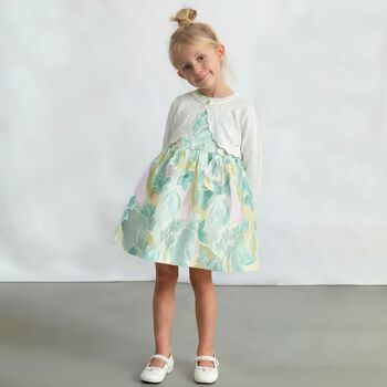 Girls White Bolero Knit Cardigan