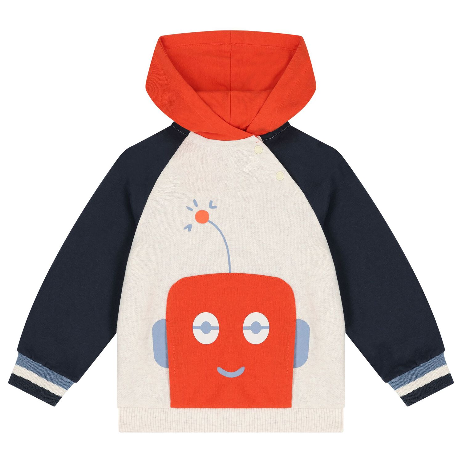 Younger Boys Ivory, Blue & Orange 3-Piece Tracksuit, 2, hi-res image number null