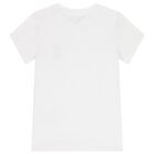 Boys White Teddy Bear T-Shirt, 1, hi-res
