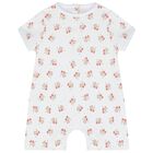 Baby Boys White Toy Print Romper, 1, hi-res