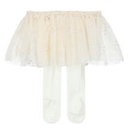 Baby Girls Ivory 3 Piece Bodysuit & Tutu Set, 1, hi-res