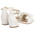 Girls Ivory Bow Sandals, 3, hi-res