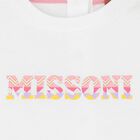 Younger Girls White & Pink Logo Dress, 1, hi-res