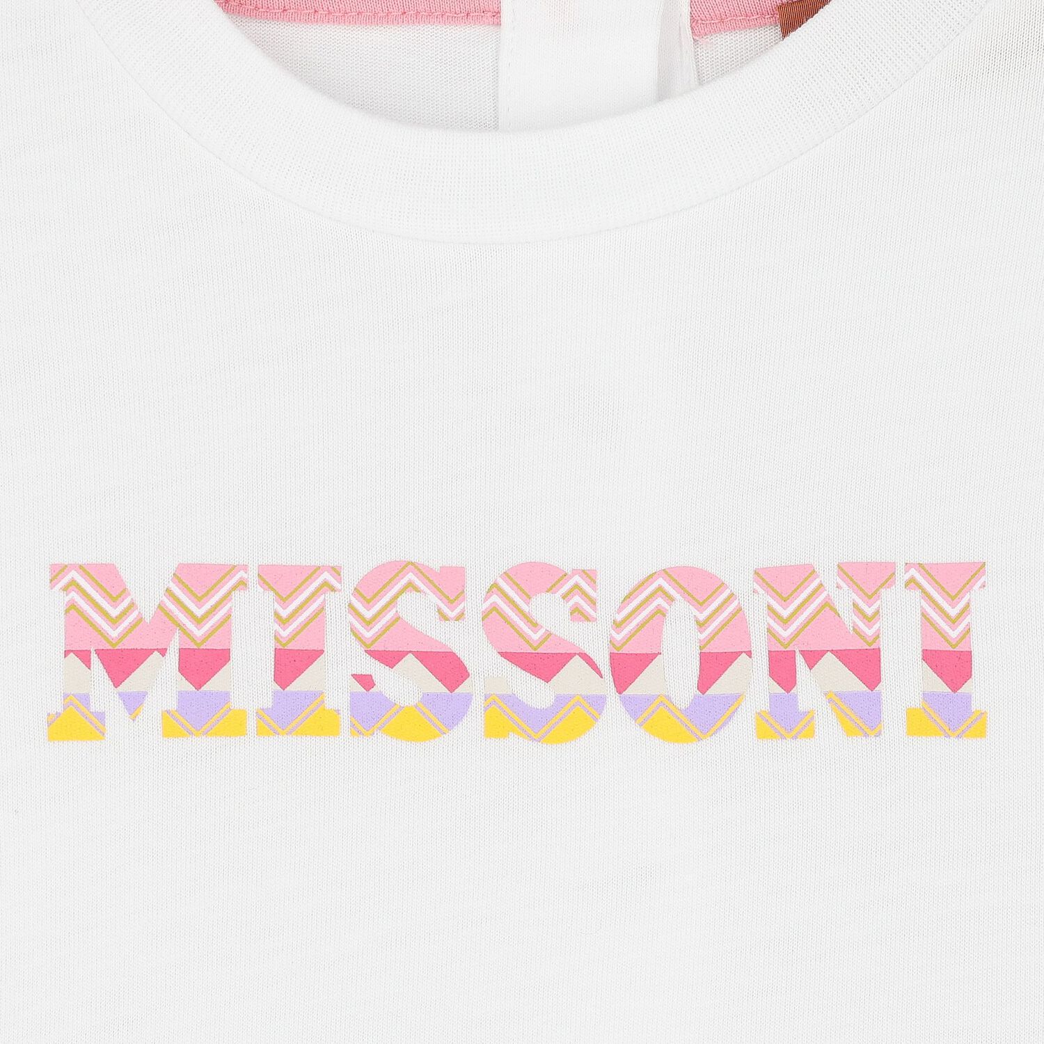 Younger Girls White & Pink Logo Dress, 1, hi-res