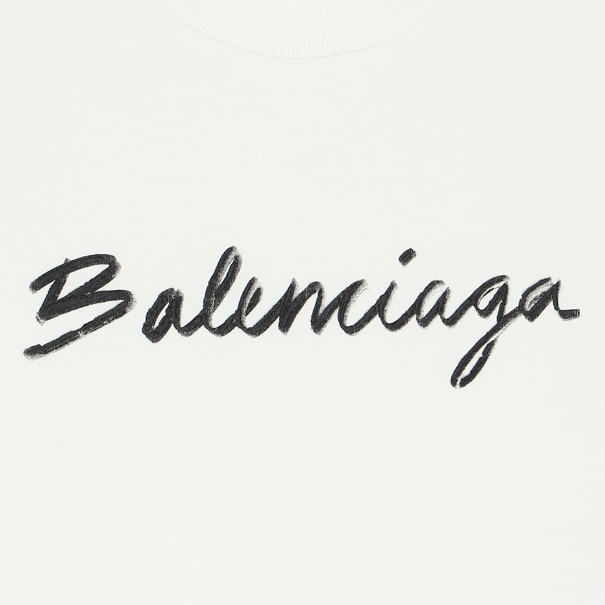 Balenciaga White Logo T Shirt Junior Couture UK