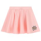 Girls Pink Teddy Bear Logo Skirt , 1, hi-res