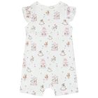 Baby Girls White & Pink Carousel Romper, 1, hi-res
