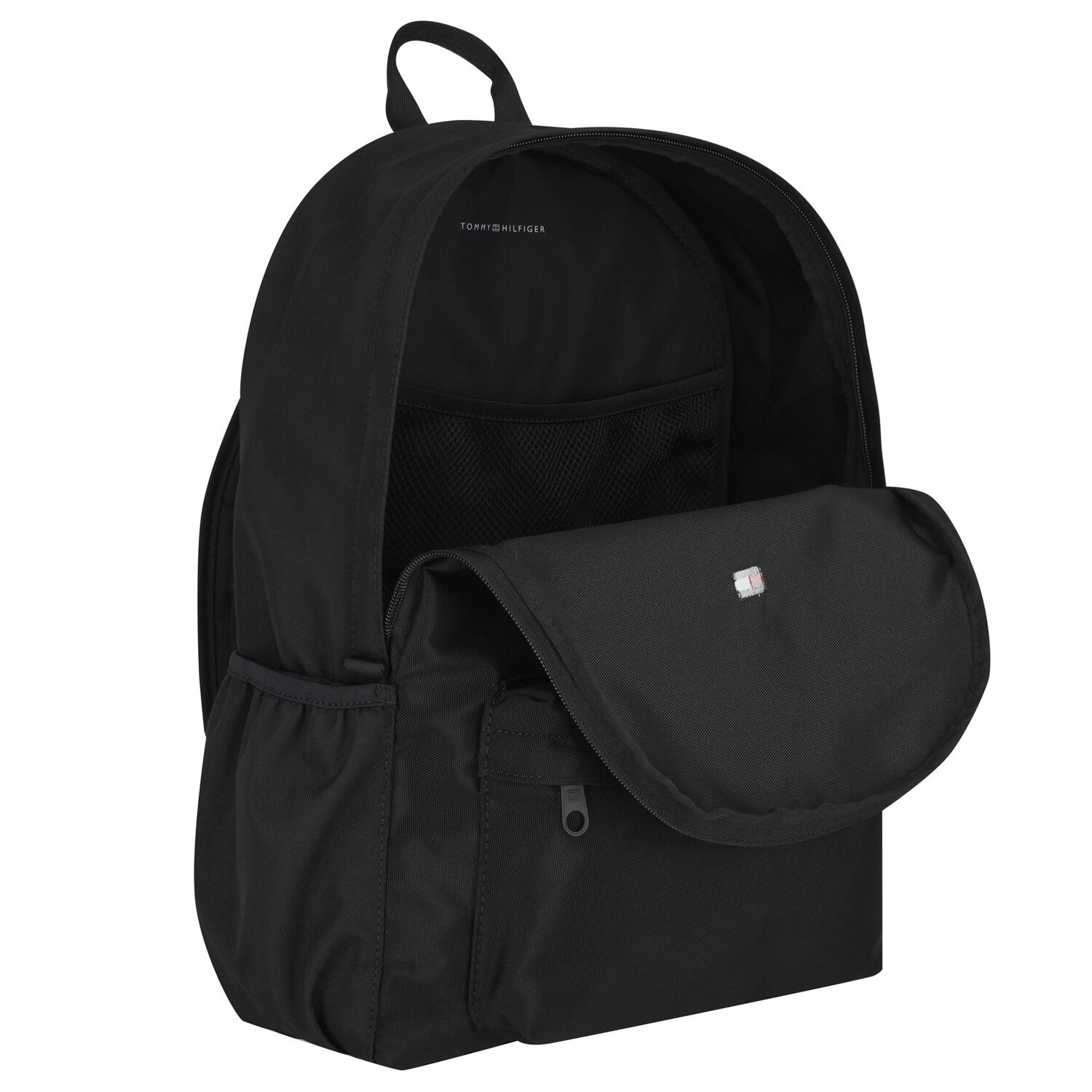 Black Logo Backpack, 1, hi-res