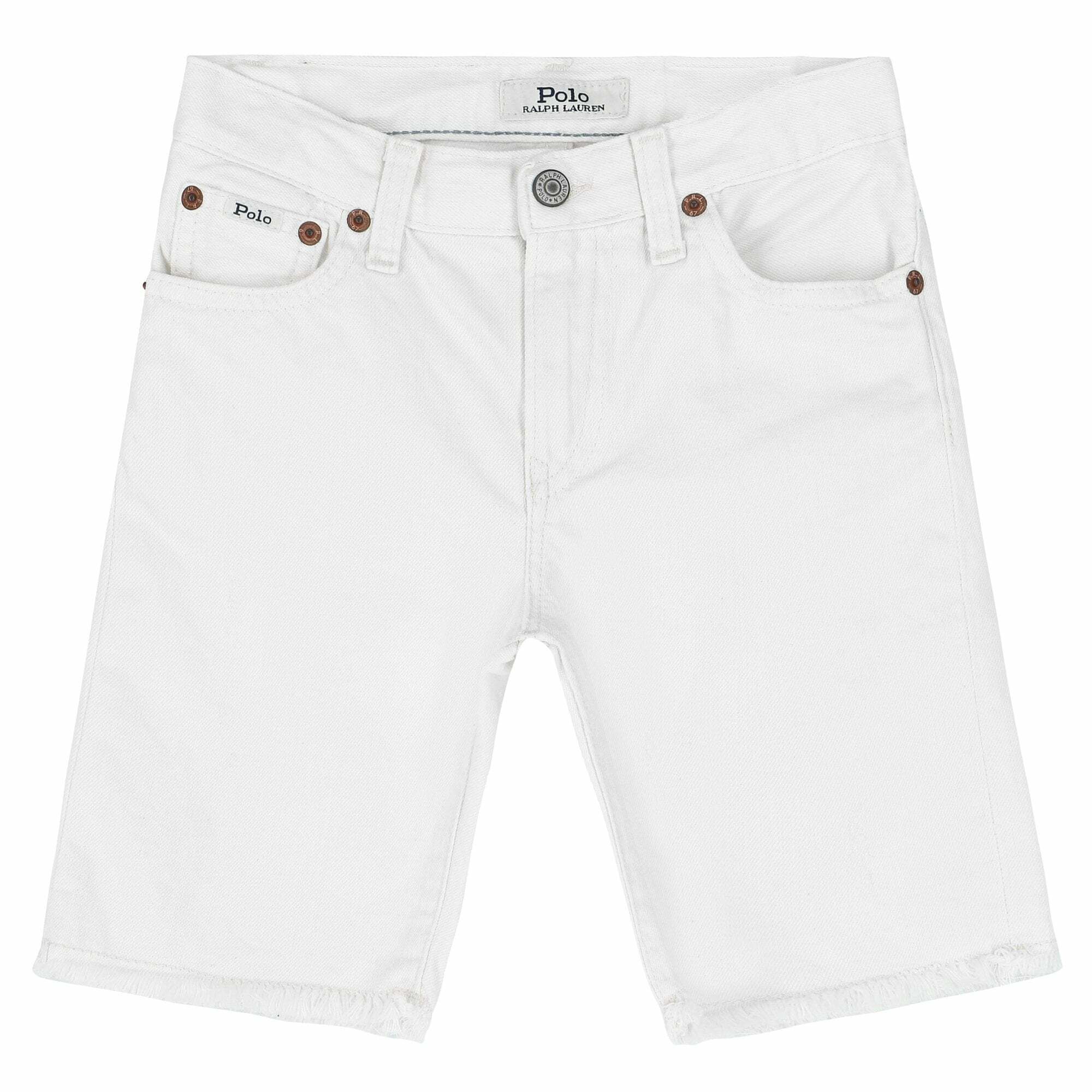 Ralph Lauren Boys White Denim Shorts Junior Couture UK