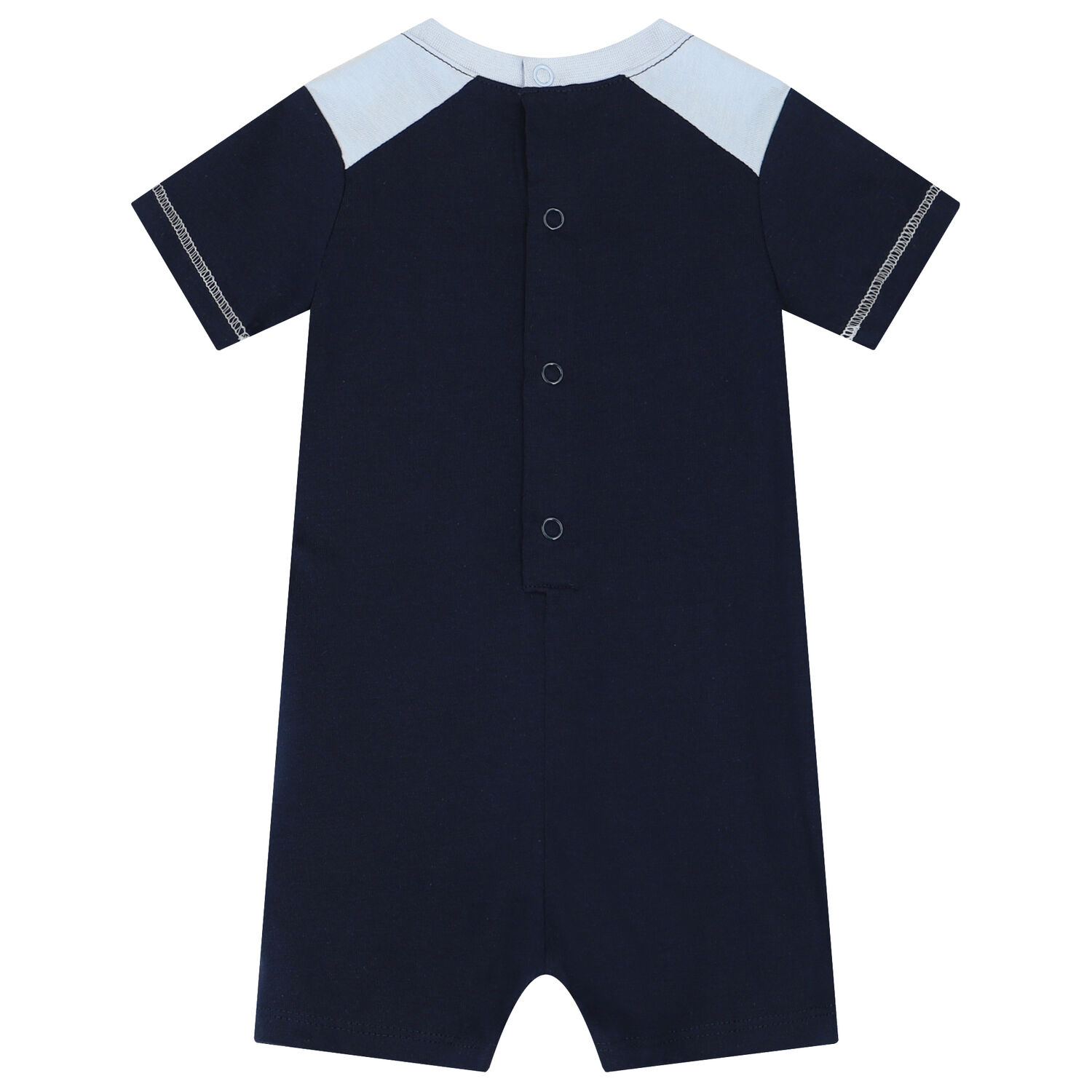 Baby Boys Navy Blue Logo Romper, 2, hi-res