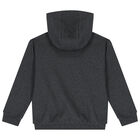 Boys Grey Race Car Hooded Top, 1, hi-res