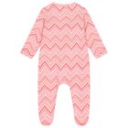 Baby Girls Pink Zig Zag Babygrow, 6, hi-res