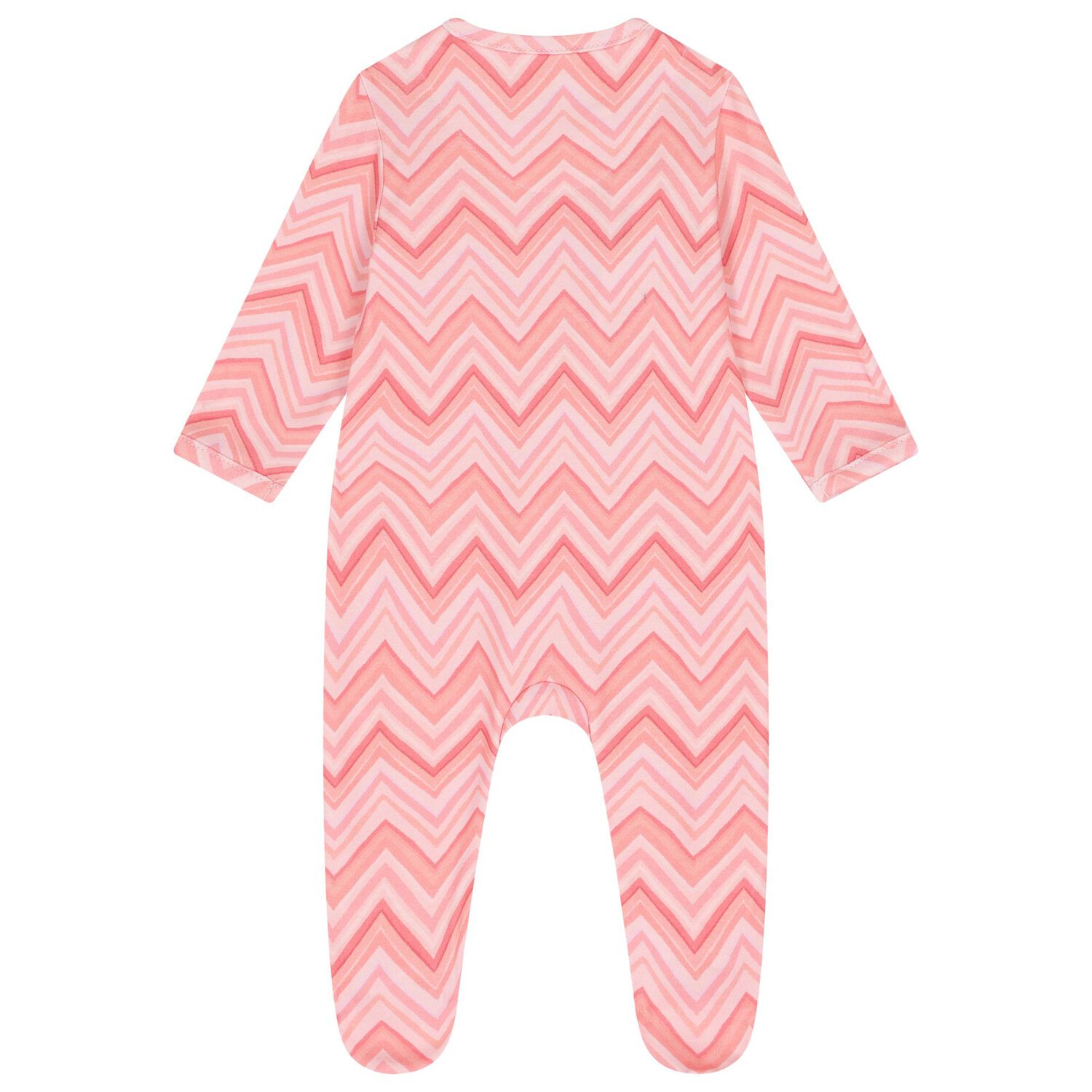 Baby Girls Pink Zig Zag Babygrow, 6, hi-res