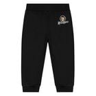 Younger Black Teddy Bear Logo Joggers, 2, hi-res
