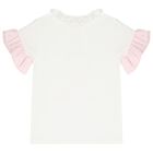 Girls White & Pink Pastry Shorts Set, 1, hi-res