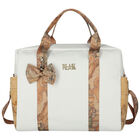 Ivory & Beige Logo Baby Changing Bag, 1, hi-res