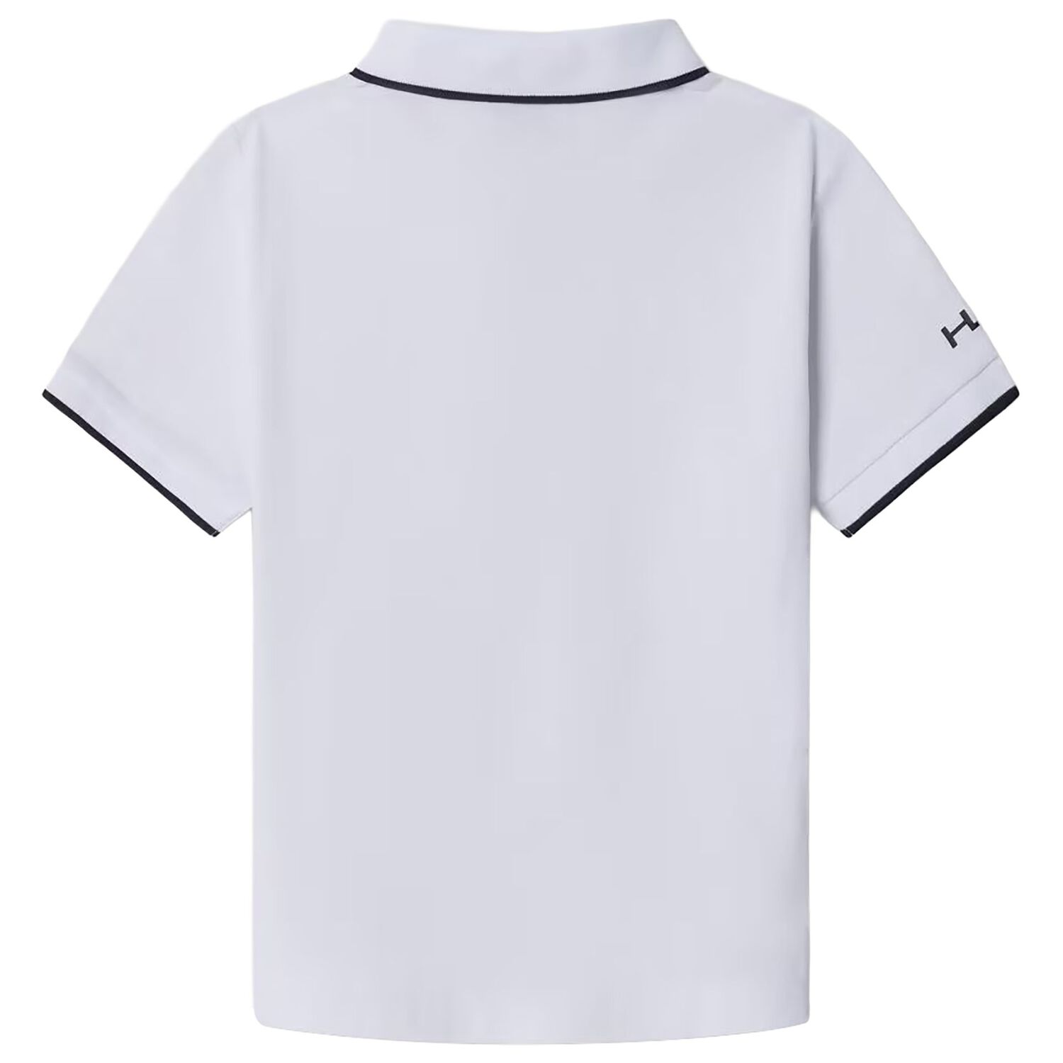 Boys White & Navy Blue Polo Shirt, 3, hi-res