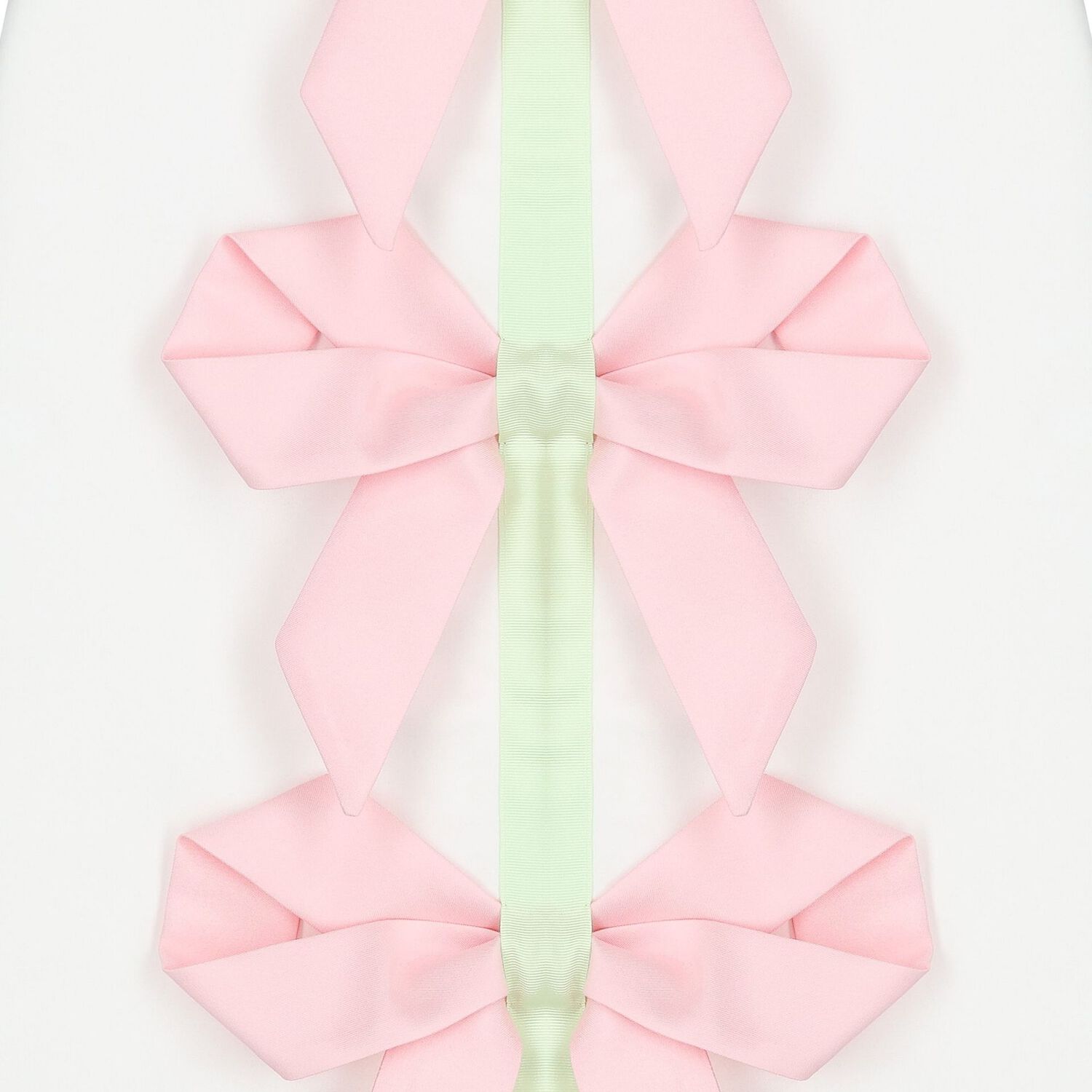 Girls White & Pink Bow Dress, 1, hi-res image number null