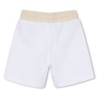 Baby Boys White & Beige Knitted Shorts Set, 1, hi-res
