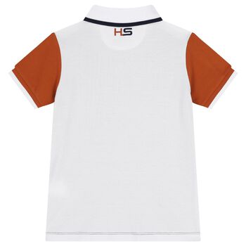 Boys Navy Blue & White Polo Shirt