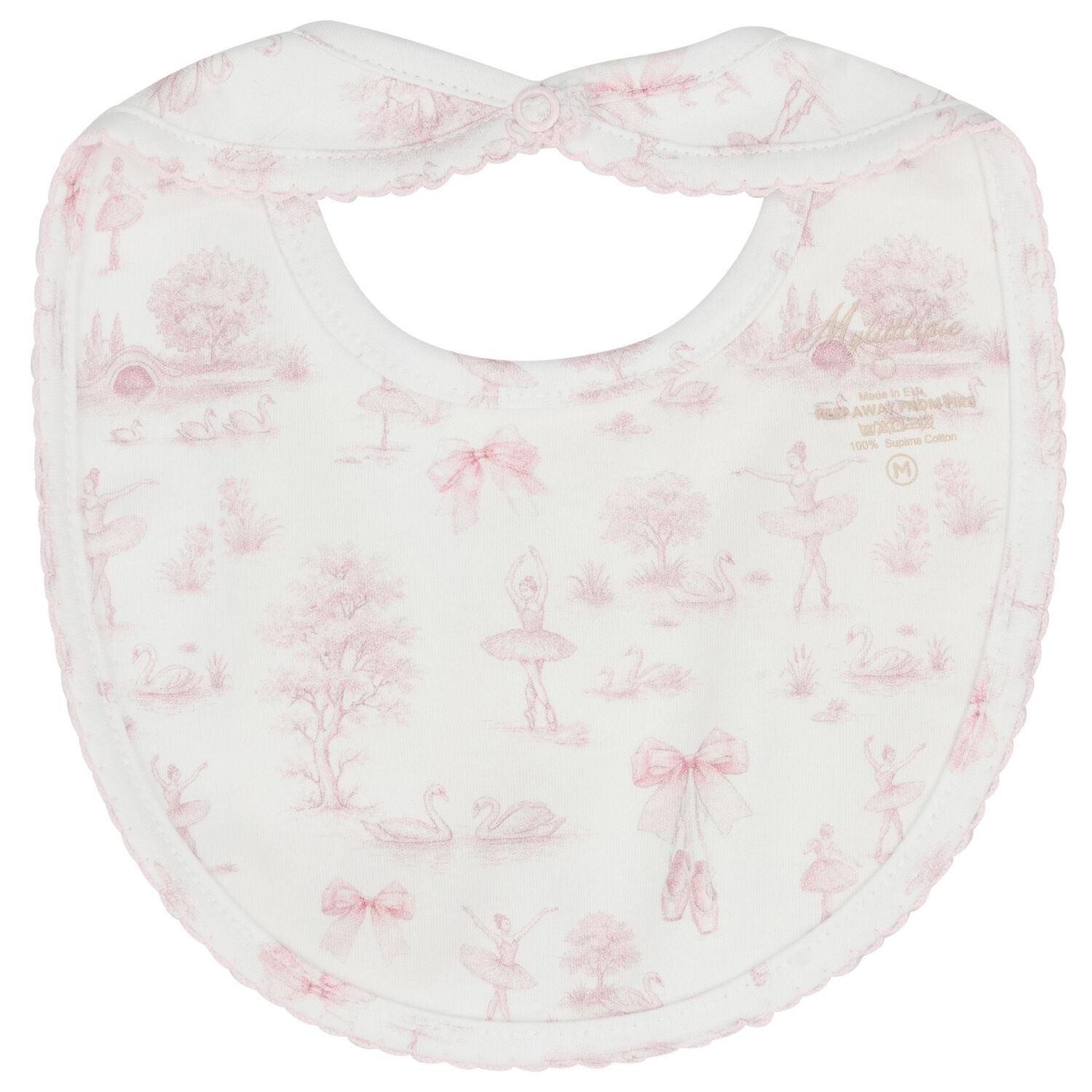 Baby Girls White & Pink Swan Babygrow Gift Set , 1, hi-res