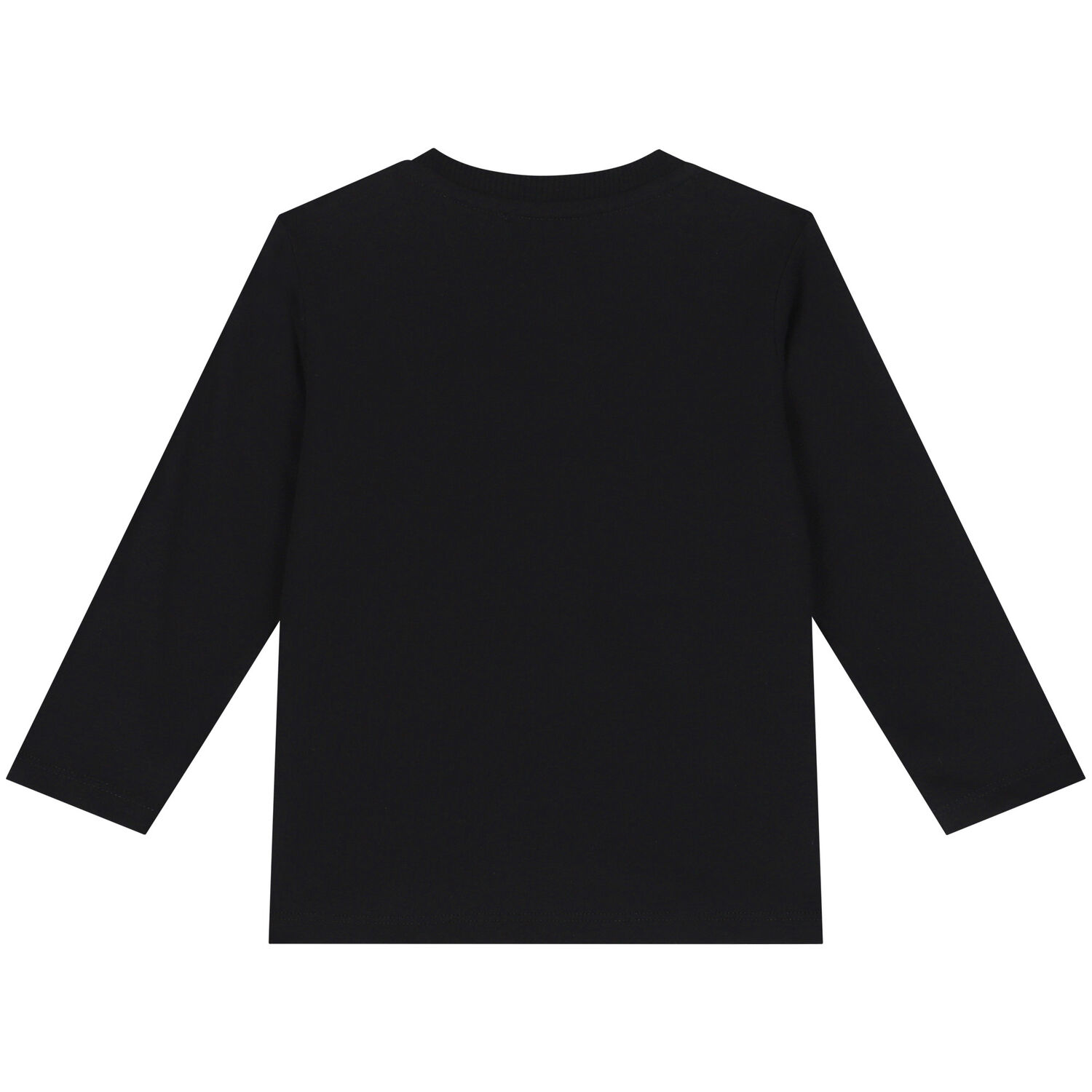 Black Teddy Bear Logo Long Sleeve Top, 2, hi-res