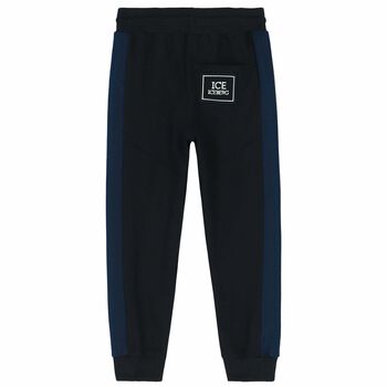 Boys Navy Logo Joggers