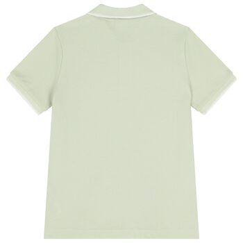 Boys Mini Me Green Logo Polo Shirt