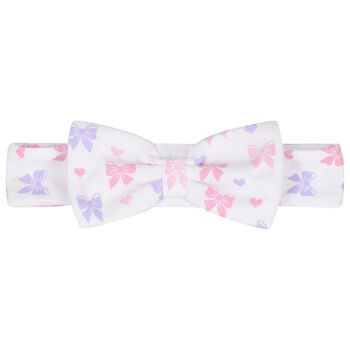 Kissy Kissy Baby Girls White Billowy Bows Headband, 1 Baby Girls White Billowy Bows Headband