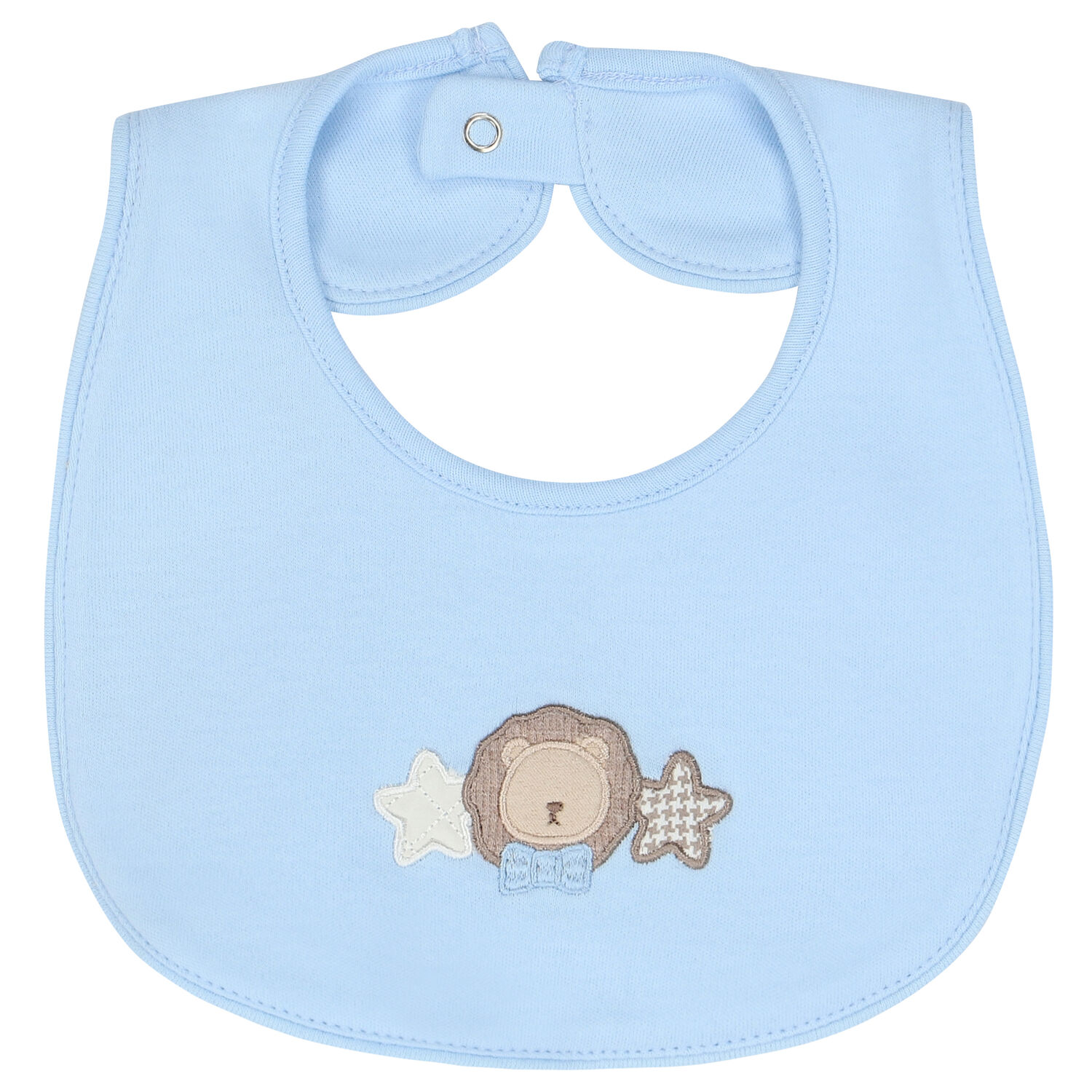 Baby Boys Blue & Ivory Bib ( 2-Pack ), 1, hi-res