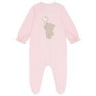 Baby Girls Pink Teddy Bear Babygrow Set, 2, hi-res