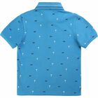 Boys Blue Logo Polo Shirt, 1, hi-res