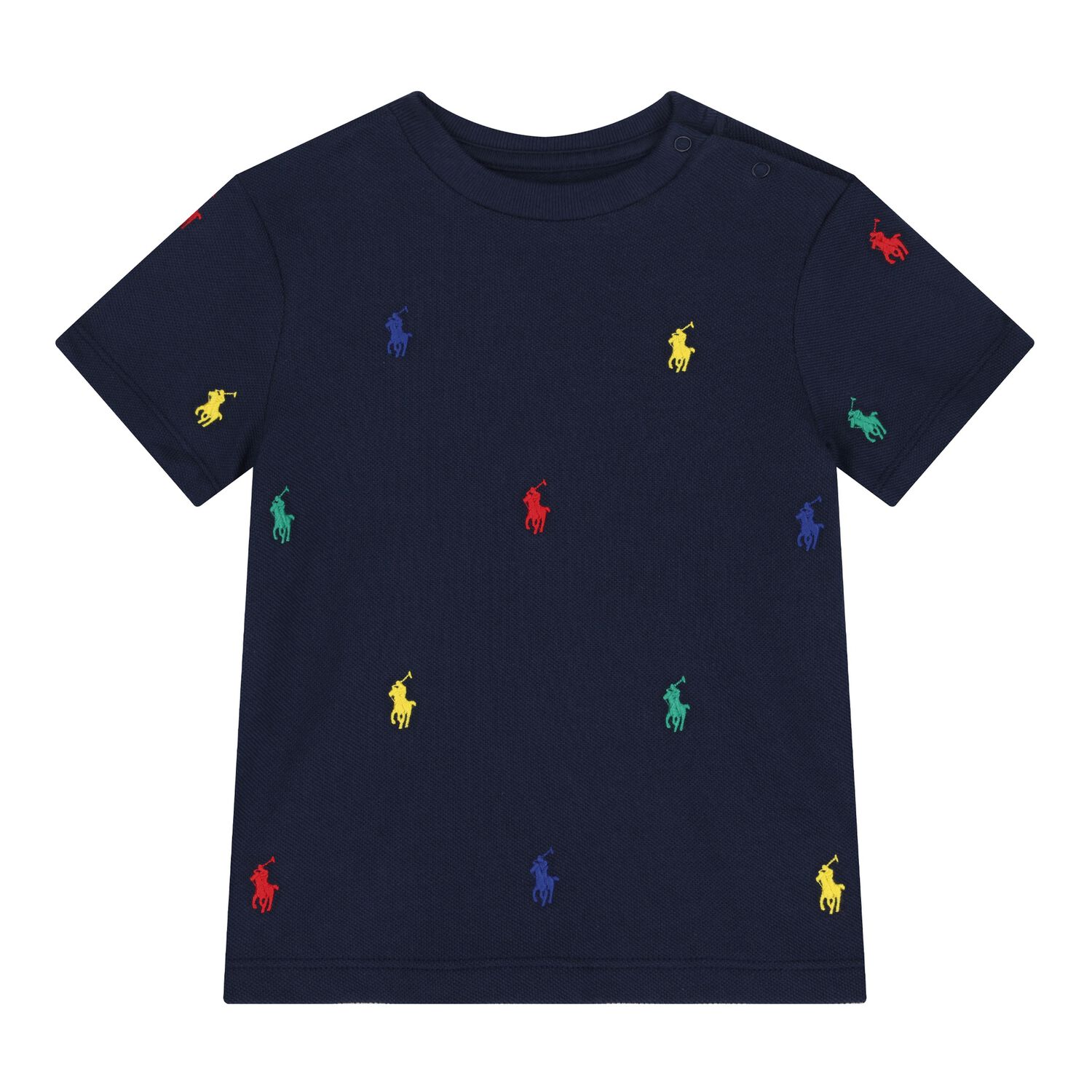 Baby Boys Navy Blue Logo T-Shirt, 1, hi-res