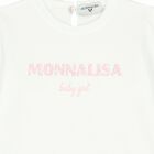 Younger Girls Ivory & Pink Top, 1, hi-res