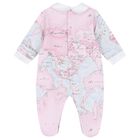 Baby Girls White & Pink Geo Map Babygrow Gift Set, 3, hi-res