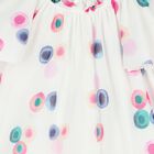 Girls White Ruffled Dress, 1, hi-res